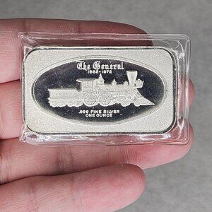 Madison Mint The General Train 1862-1972 .999 Fine Silver One Troy Ounce Bar